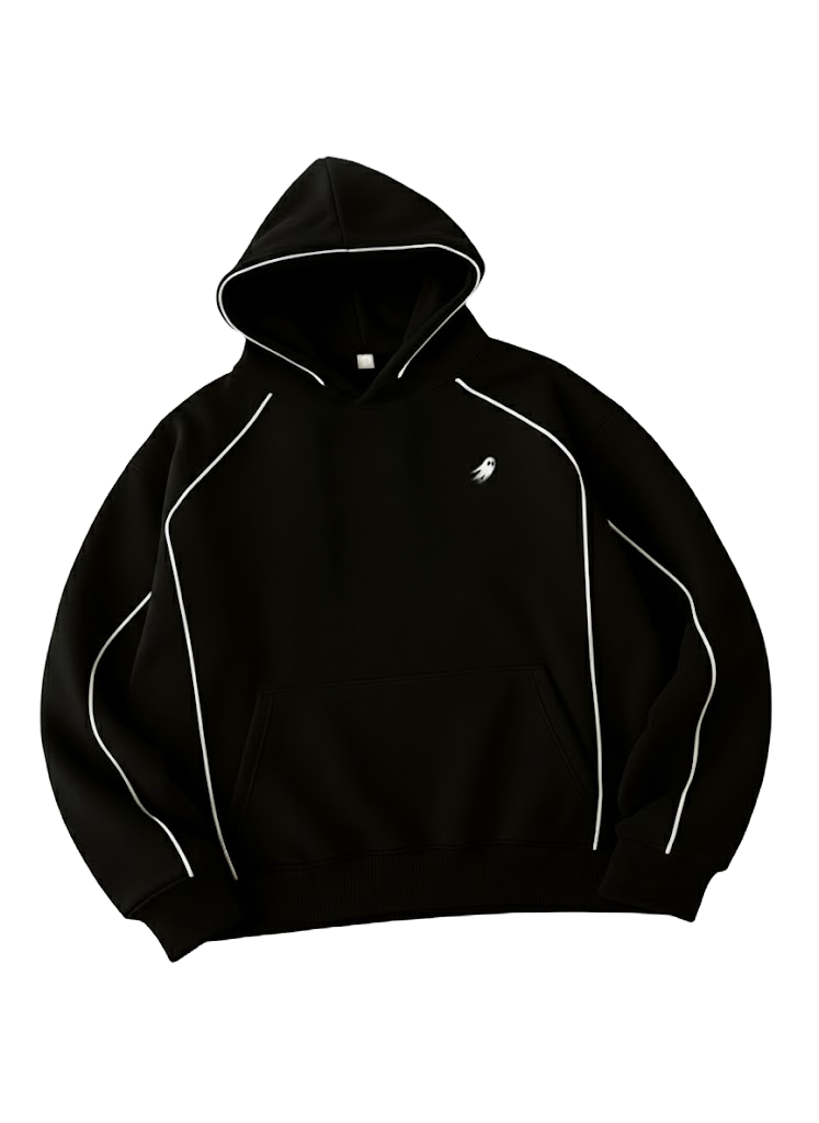 Boxy Tech Piping Hoodie